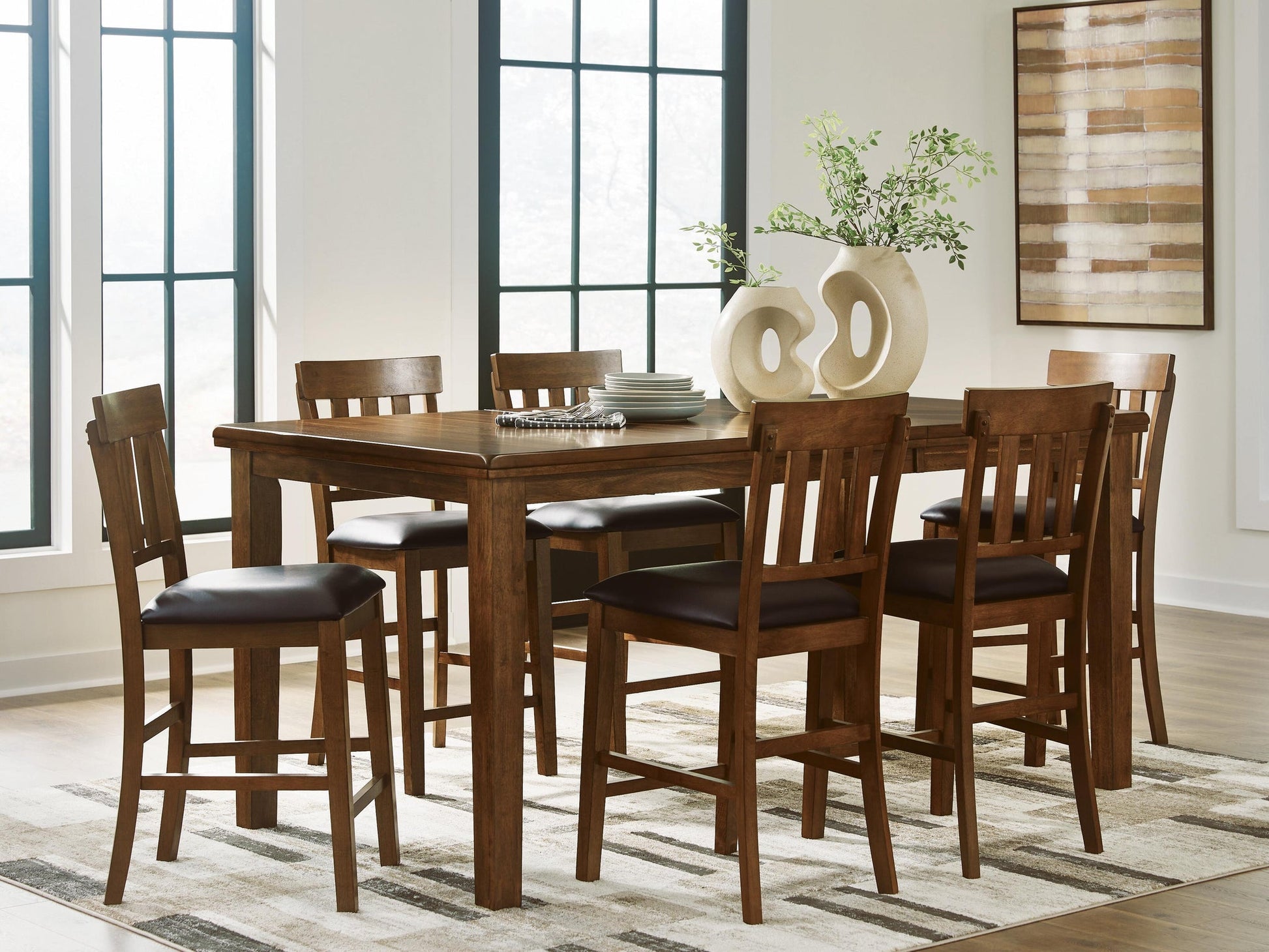 Ralene Counter Height Dining Table and 6 Barstools Signature Design by Ashley®
