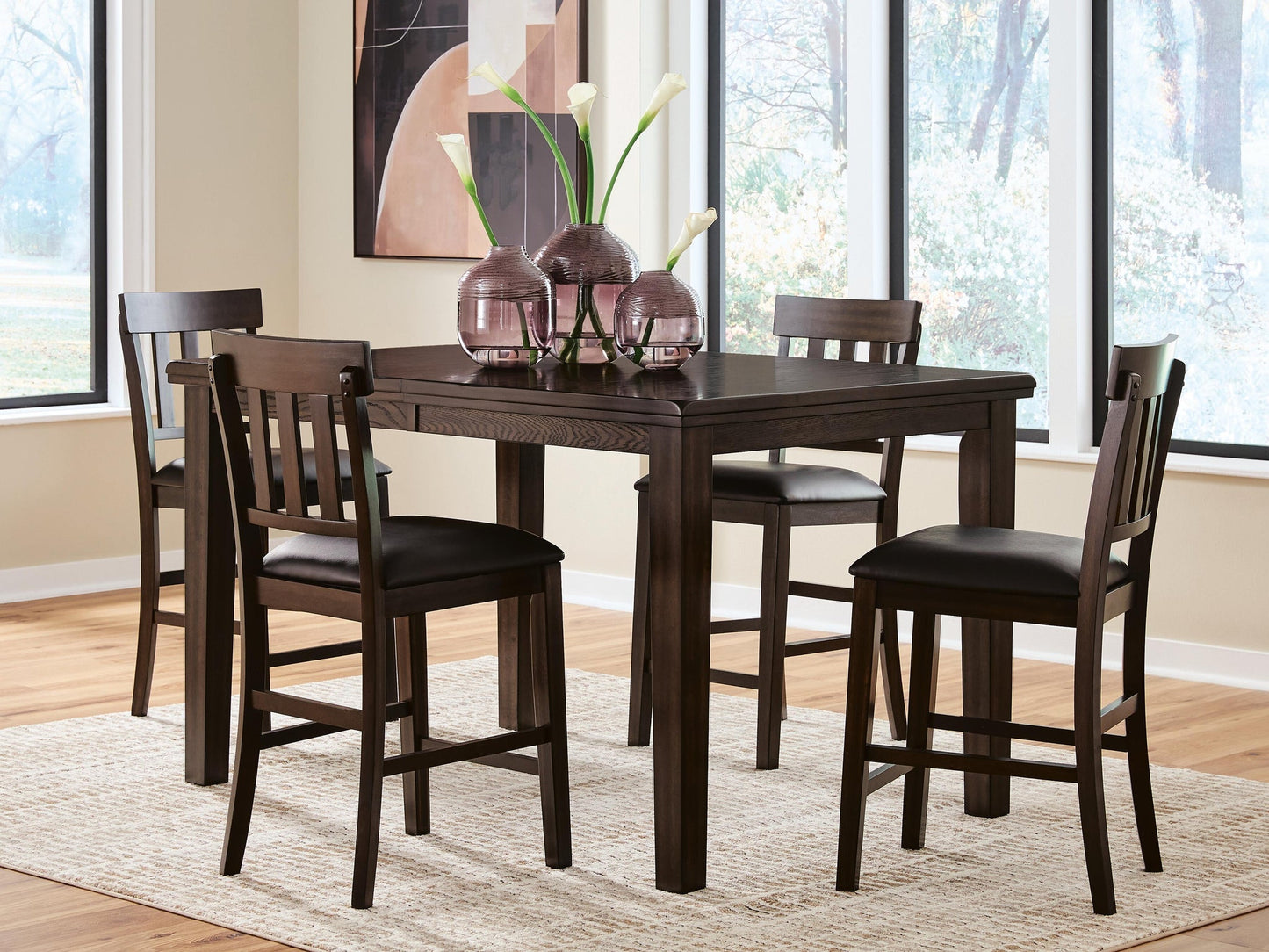 Haddigan Counter Height Dining Table and 4 Barstools Signature Design by Ashley®
