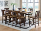 Anixburg Counter Height Dining Table and 8 Barstools Signature Design by Ashley®
