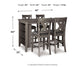 Caitbrook Counter Height Dining Table and 4 Barstools Signature Design by Ashley®