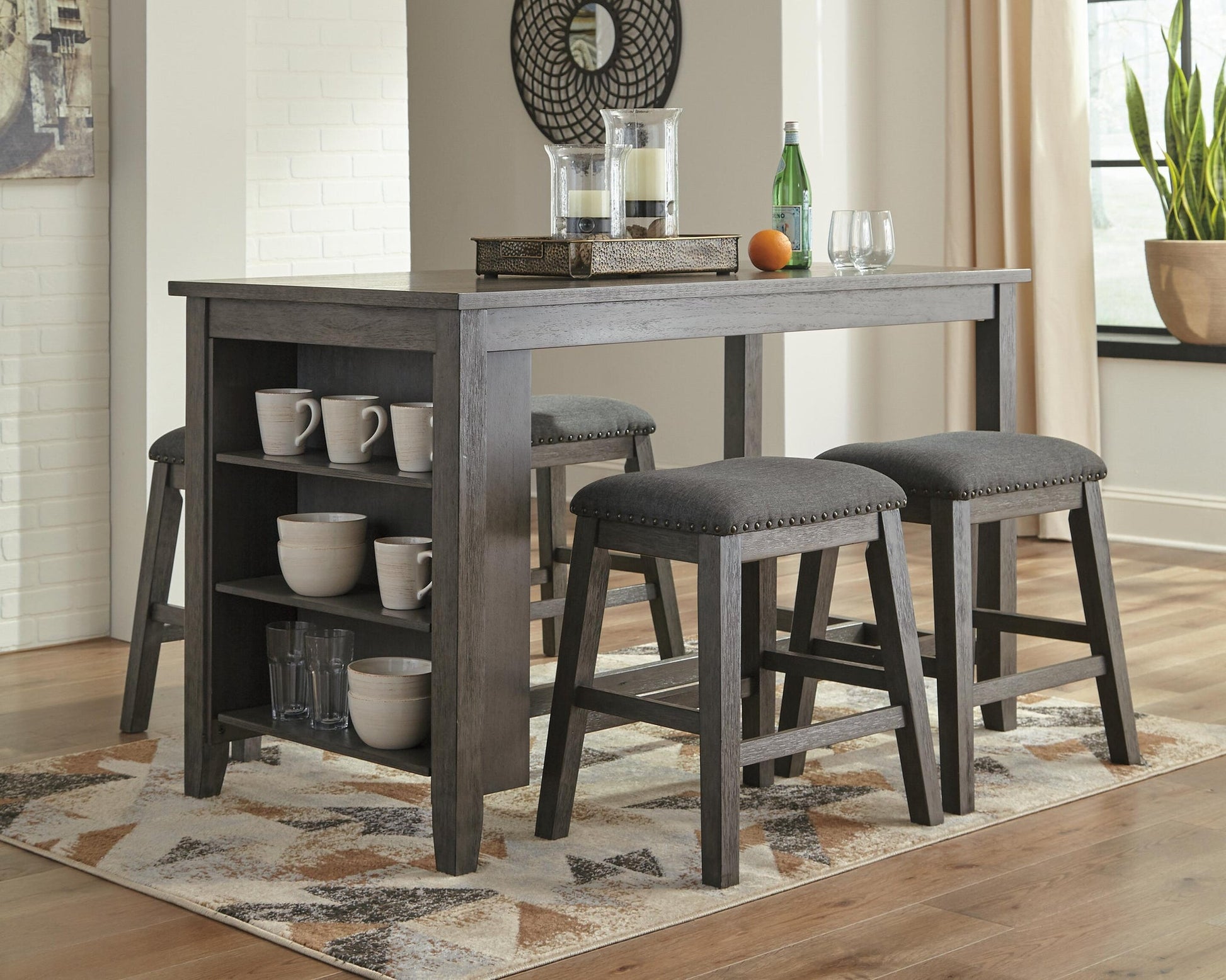 Caitbrook Counter Height Dining Table and 4 Barstools Signature Design by Ashley®