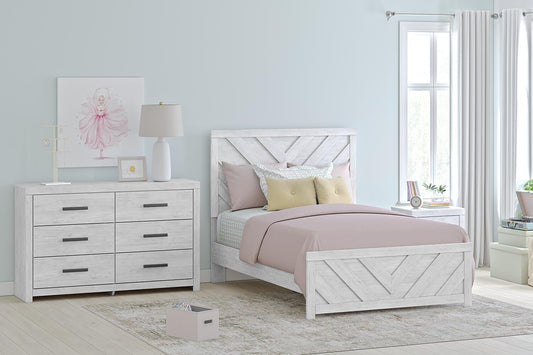 Cayboni  Panel Bed With Mirrored Dresser Signature Design by Ashley®