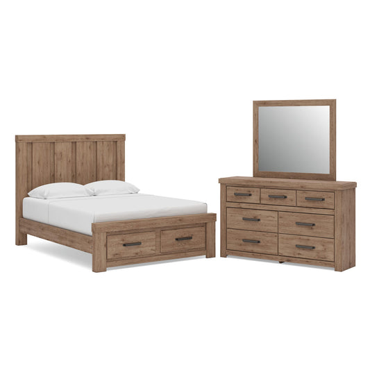 Garistyn  Panel Storage Bed, Dresser And Mirror Signature Design by Ashley®