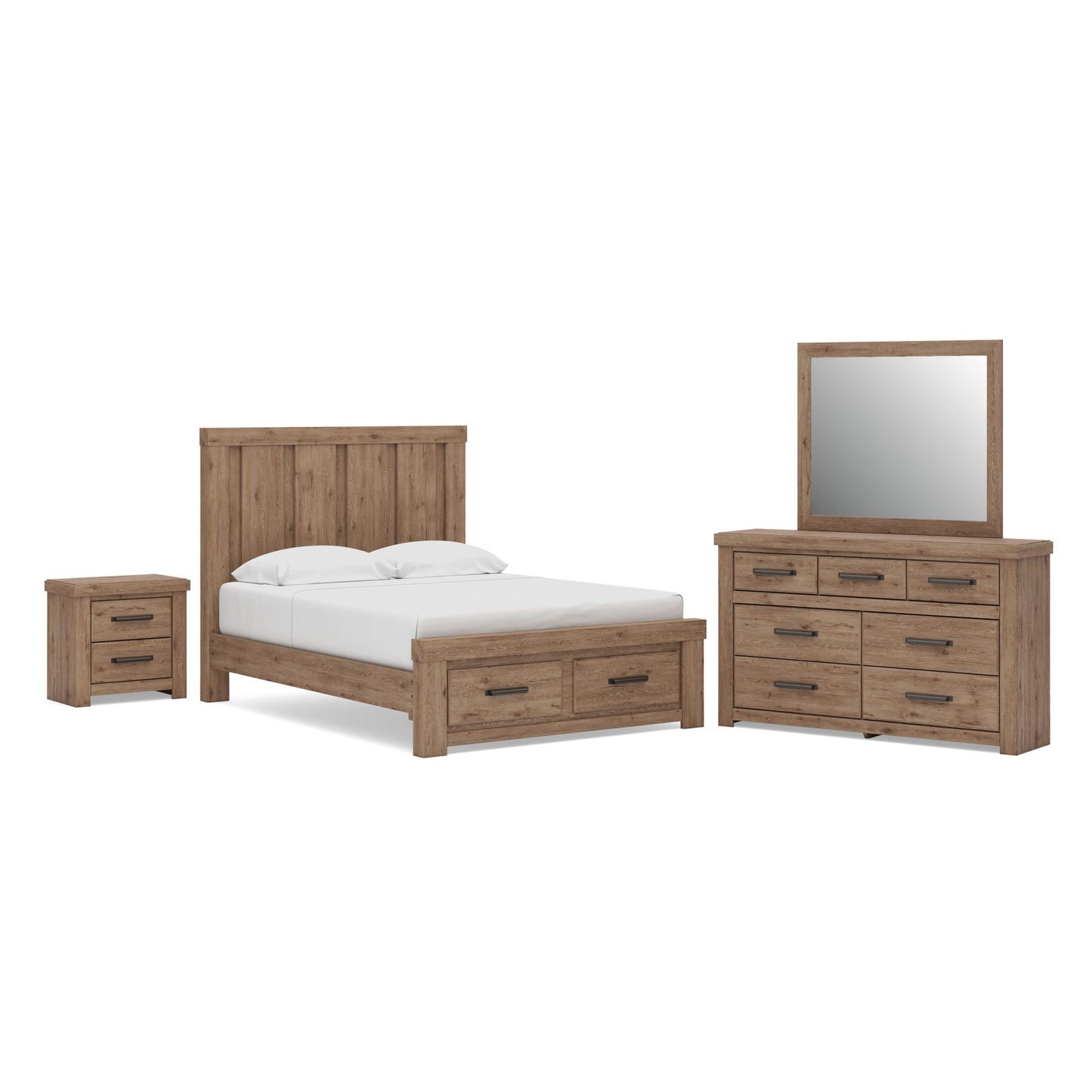 Garistyn  Panel Storage Bed. Dresser, Mirror And Nightstand Signature Design by Ashley®