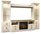 Willowton 4-Piece Entertainment Center with Electric Fireplace Signature Design by Ashley®