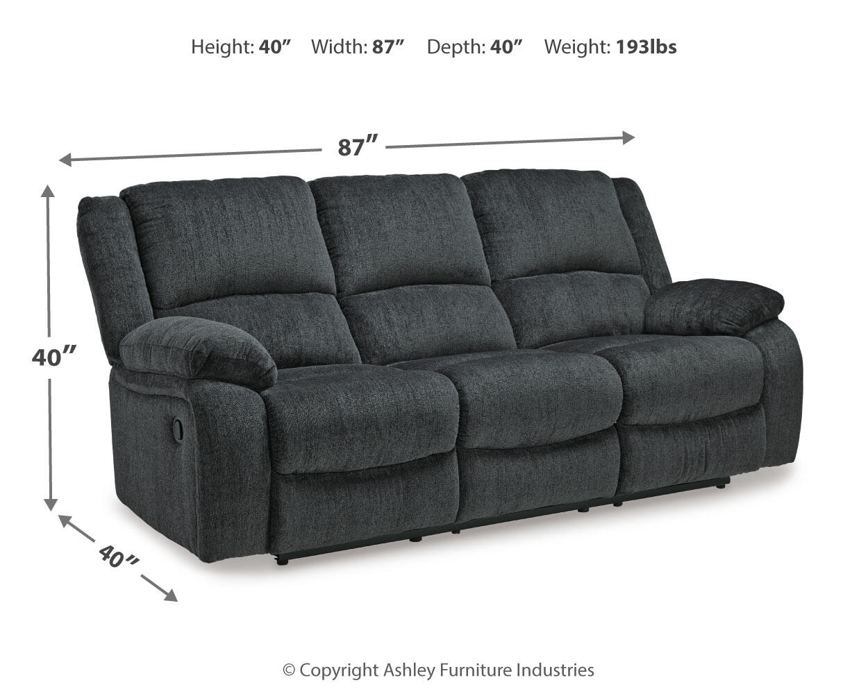 Draycoll Reclining Sofa Signature Design by Ashley®