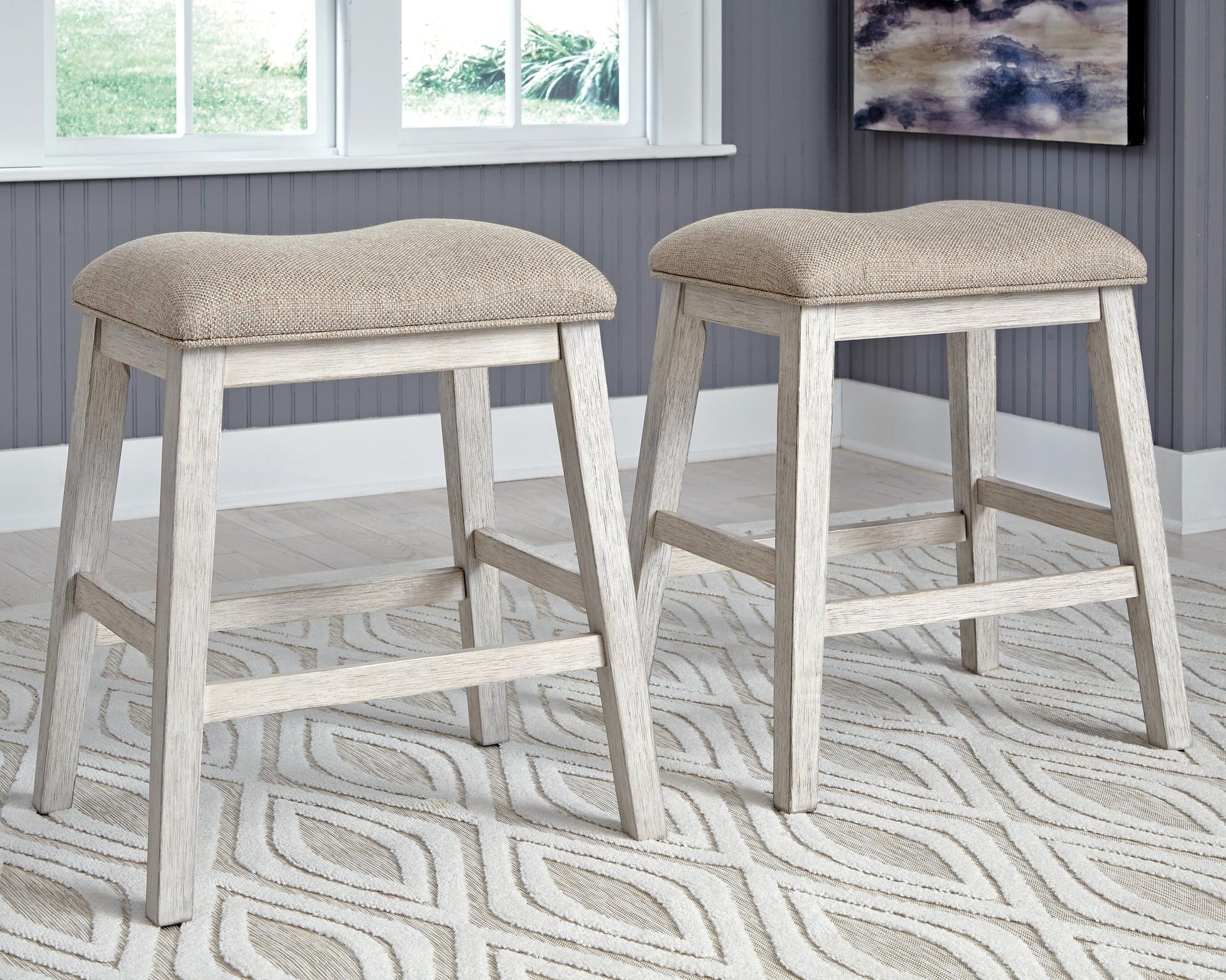 Skempton Upholstered Stool (2/CN) Signature Design by Ashley®