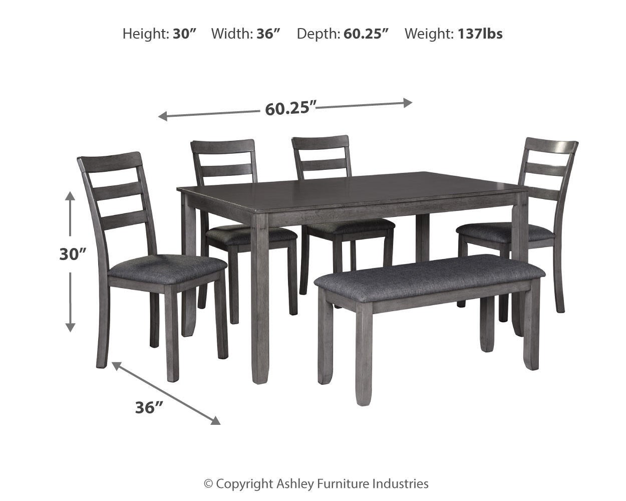 Bridson RECT DRM Table Set (6/CN) Signature Design by Ashley®