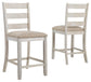 Skempton Upholstered Barstool (2/CN) Signature Design by Ashley®