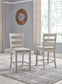 Skempton Upholstered Barstool (2/CN) Signature Design by Ashley®