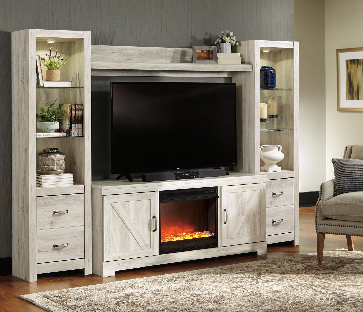 Bellaby 4-Piece Entertainment Center with Fireplace Signature Design by Ashley®