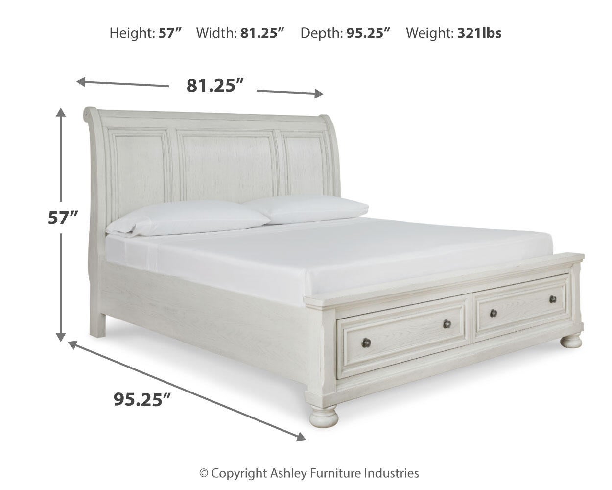 Robbinsdale  Sleigh Bed With Storage Signature Design by Ashley®
