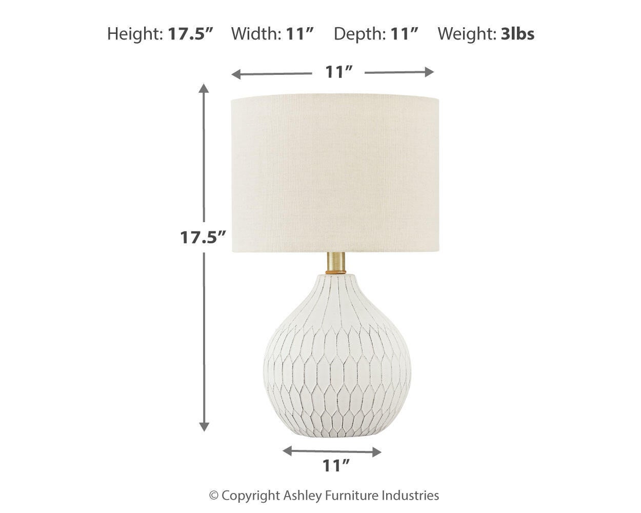 Wardmont Ceramic Table Lamp (1/CN) Signature Design by Ashley®