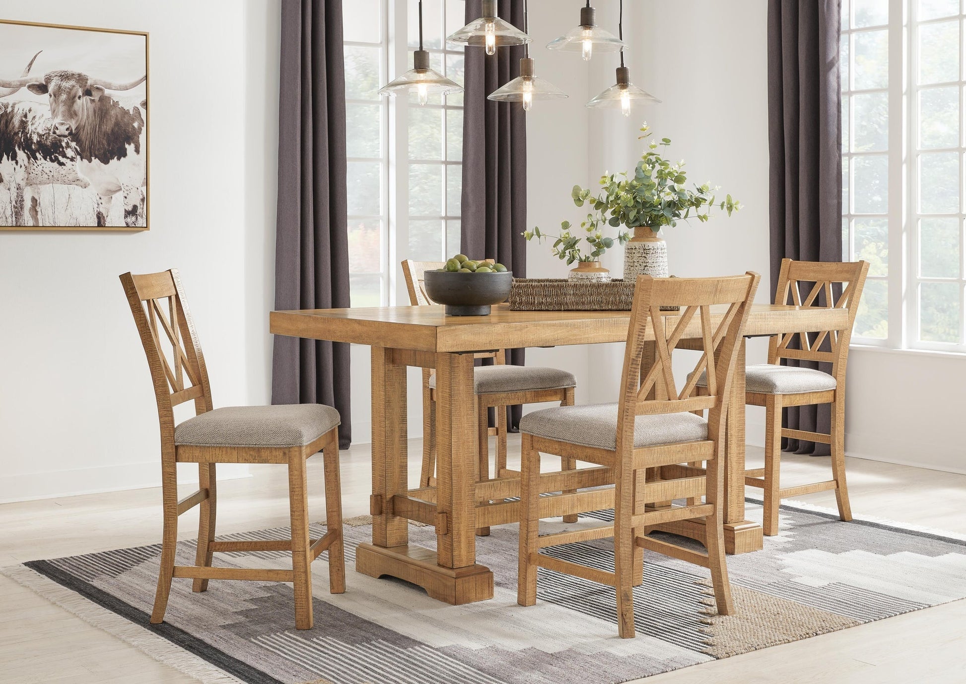 Havonplane Upholstered Barstool (2/CN) Signature Design by Ashley®