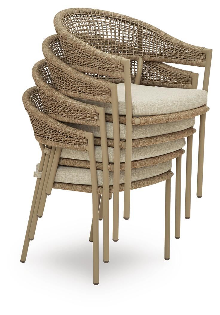 Orchard Beach Arm Chair With Cushion (4/CN) Signature Design by Ashley®