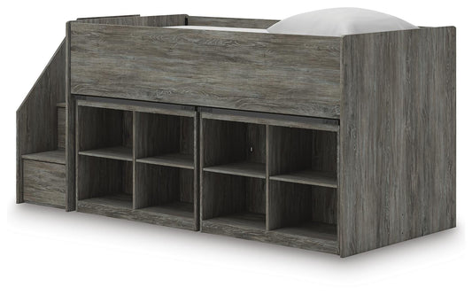 Frandern  Loft Bed With Bookcase Storage