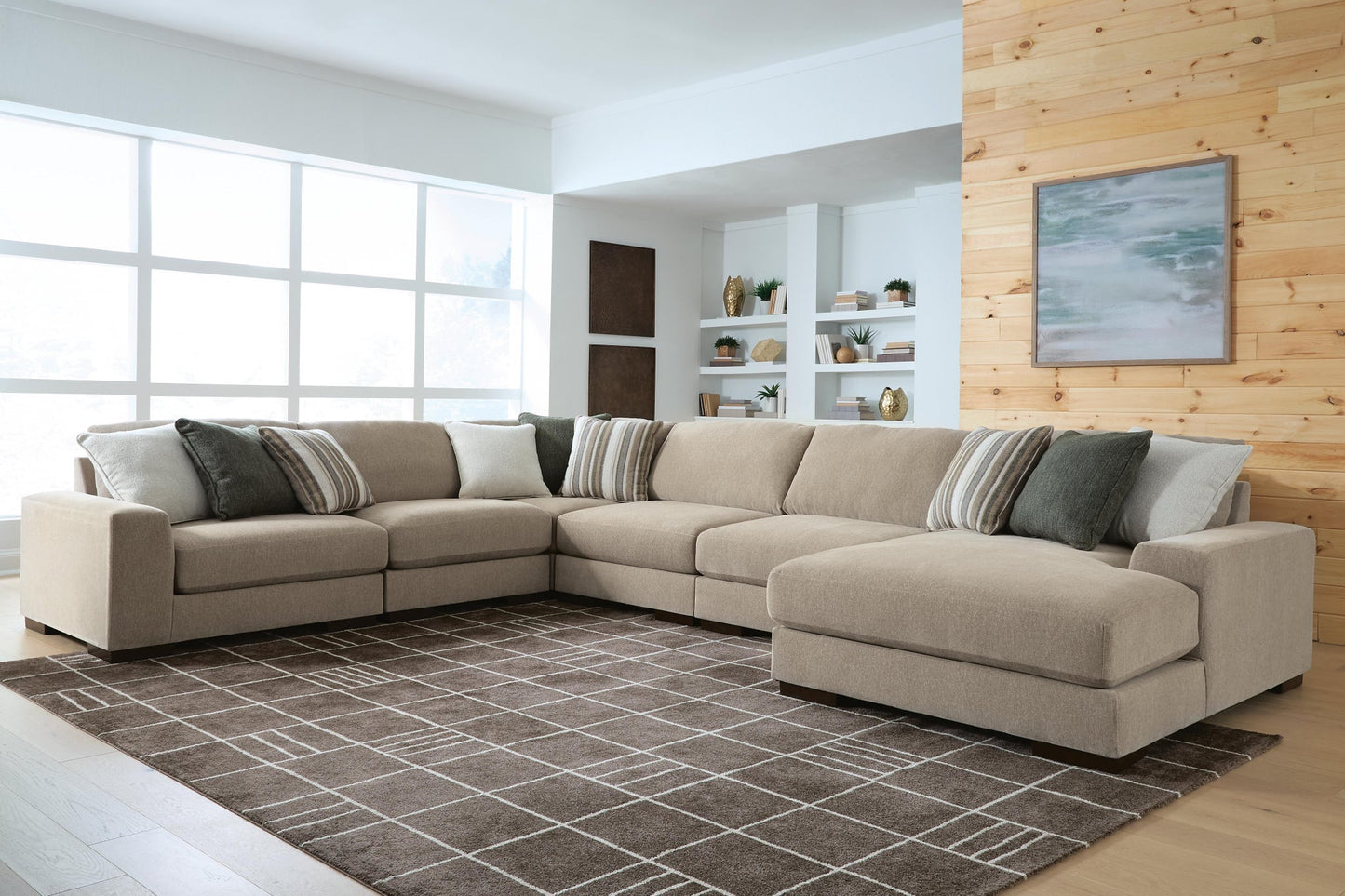 Linenhause 6-Piece Sectional with Chaise Benchcraft®
