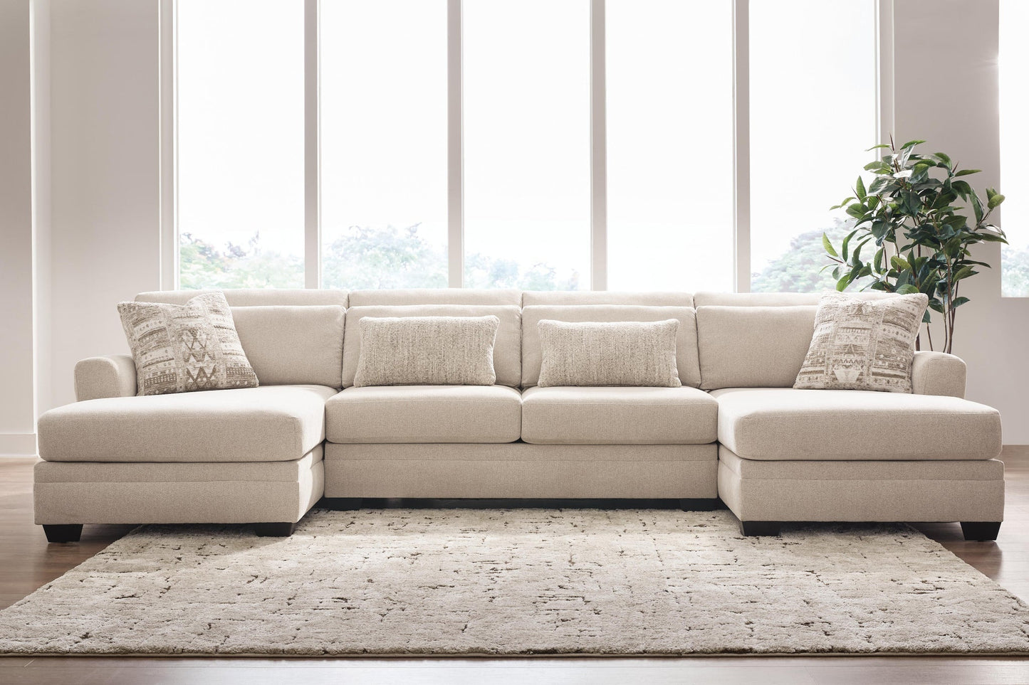 Mandi Point 3-Piece Double Chaise Sectional Benchcraft®