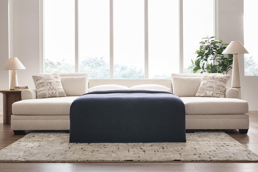 Mandi Point 3-Piece Double Chaise Sleeper Sectional Benchcraft®