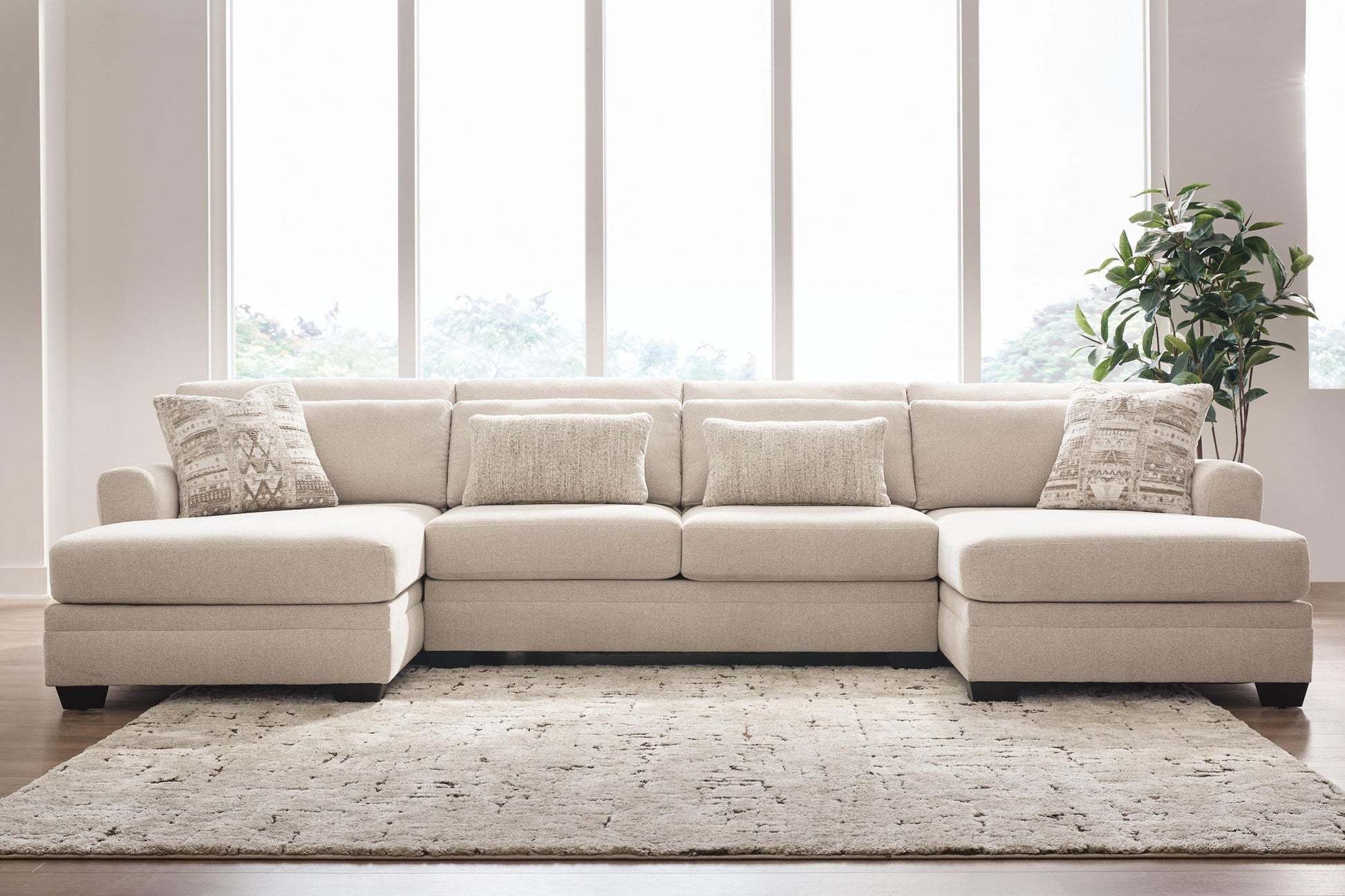 Mandi Point 3-Piece Double Chaise Sleeper Sectional Benchcraft®