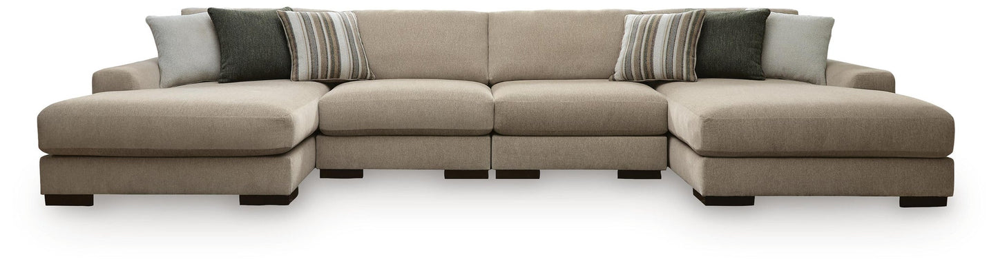 Linenhause 4-Piece Double Chaise Sectional Benchcraft®