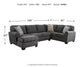 Ambee 3-Piece Sectional with Chaise Benchcraft®