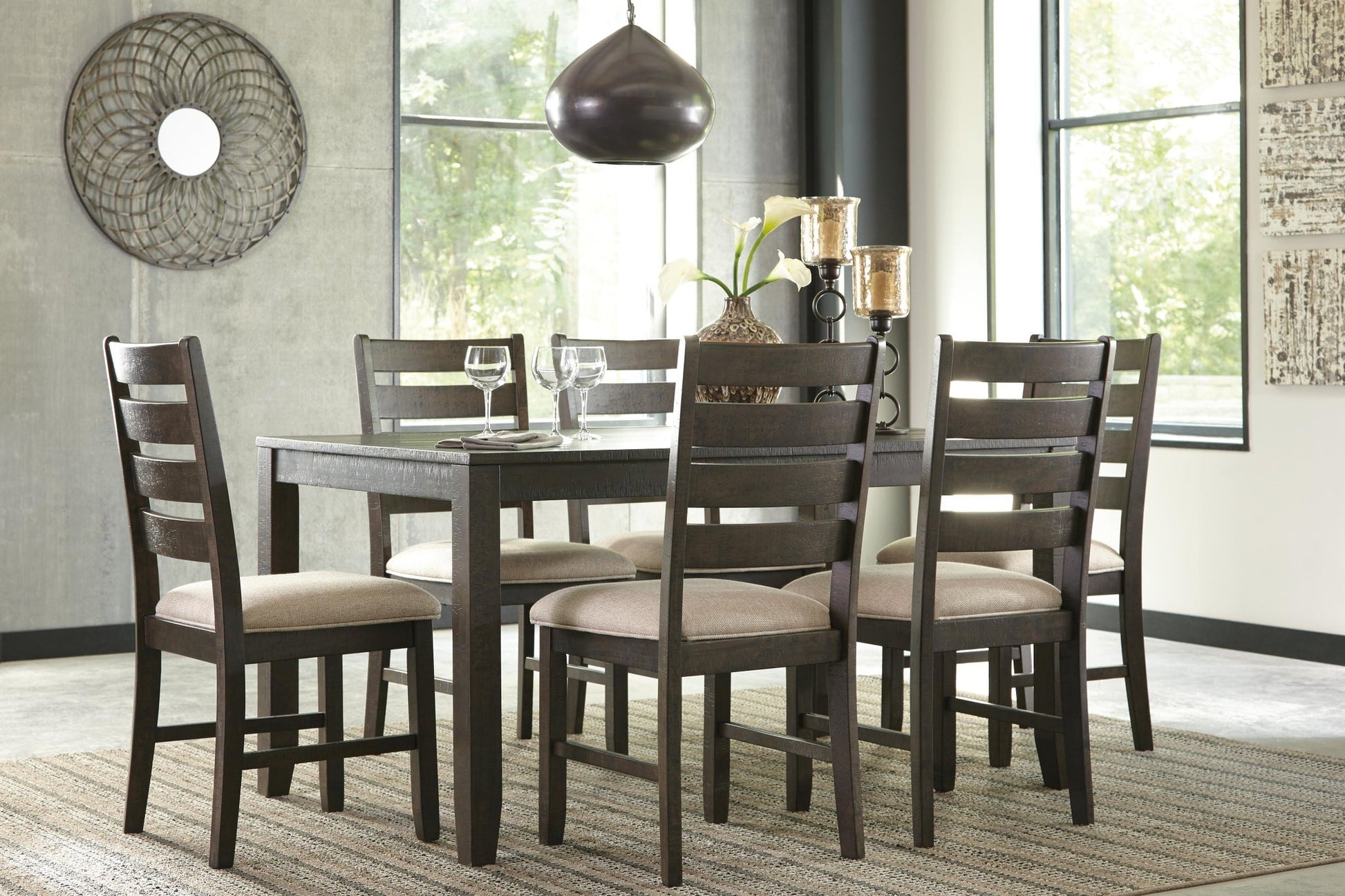Rokane Dining Room Table Set (7/CN) Signature Design by Ashley®