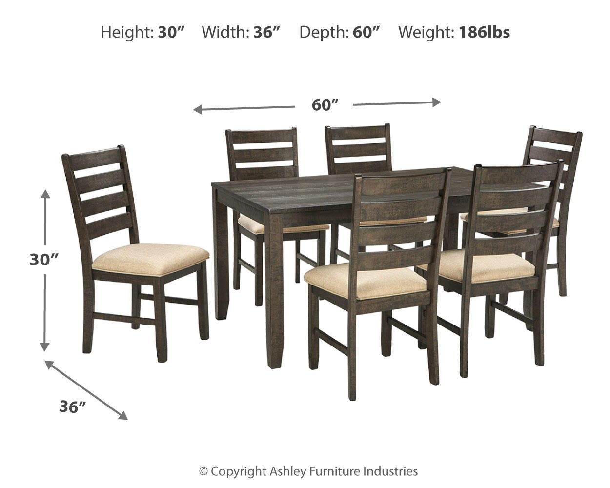 Rokane Dining Room Table Set (7/CN) Signature Design by Ashley®