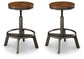 Torjin Swivel Stool (2/CN) Signature Design by Ashley®