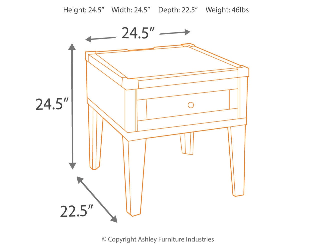Todoe Rectangular End Table Signature Design by Ashley®