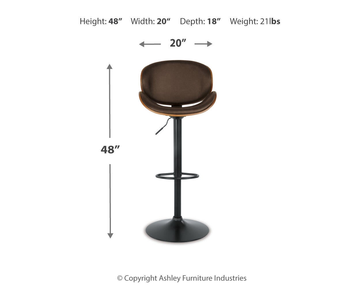 Bellatier Tall UPH Swivel Barstool(1/CN) Signature Design by Ashley®