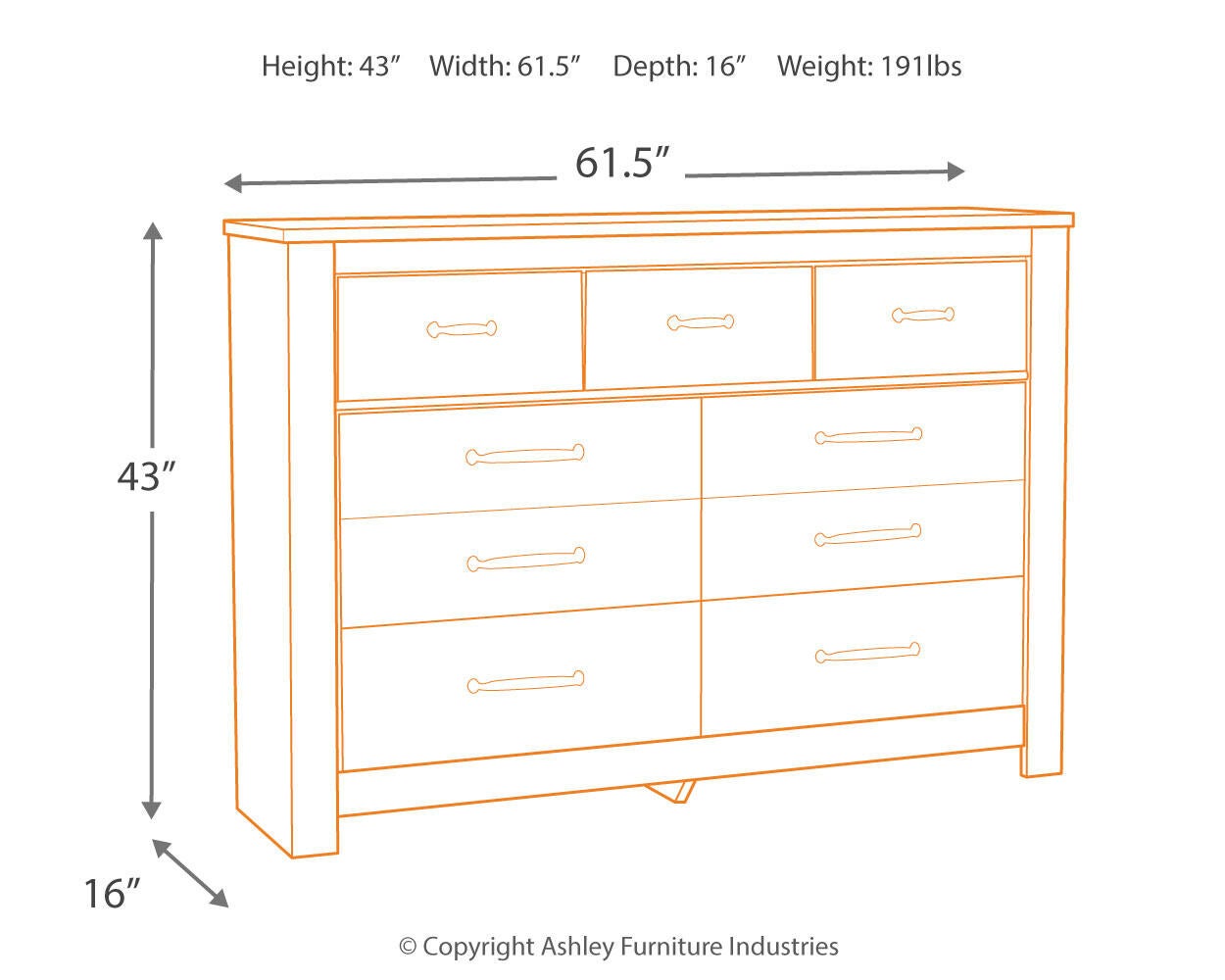 Bellaby Seven Drawer Dresser Signature Design by Ashley®