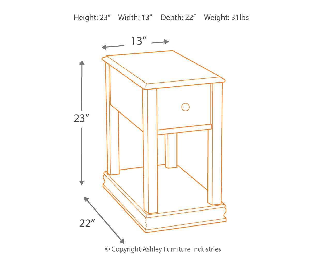 Breegin Chair Side End Table Signature Design by Ashley®
