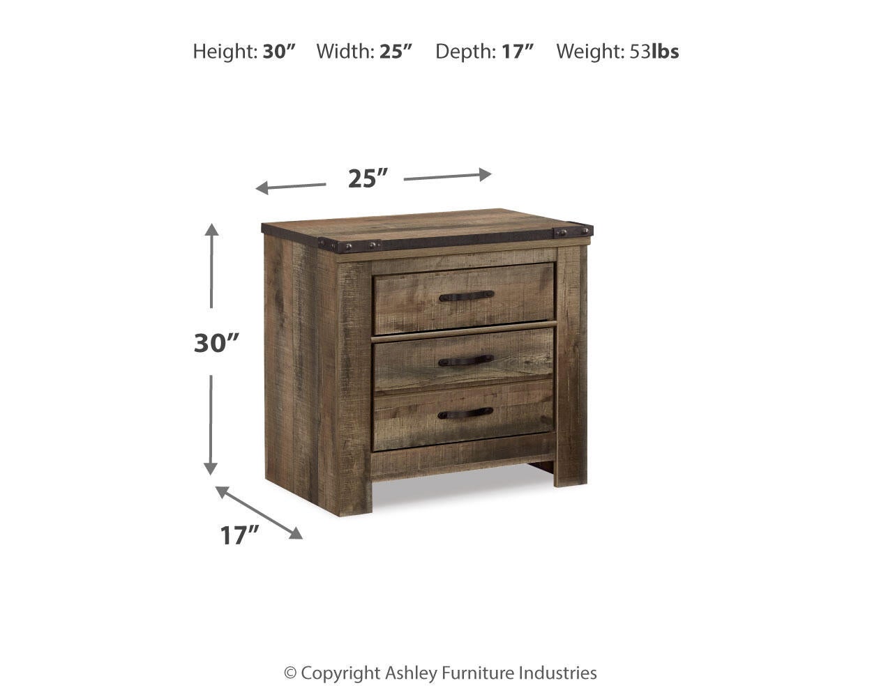 Trinell Two Drawer Night Stand Signature Design by Ashley®