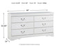 Anarasia Six Drawer Dresser Signature Design by Ashley®