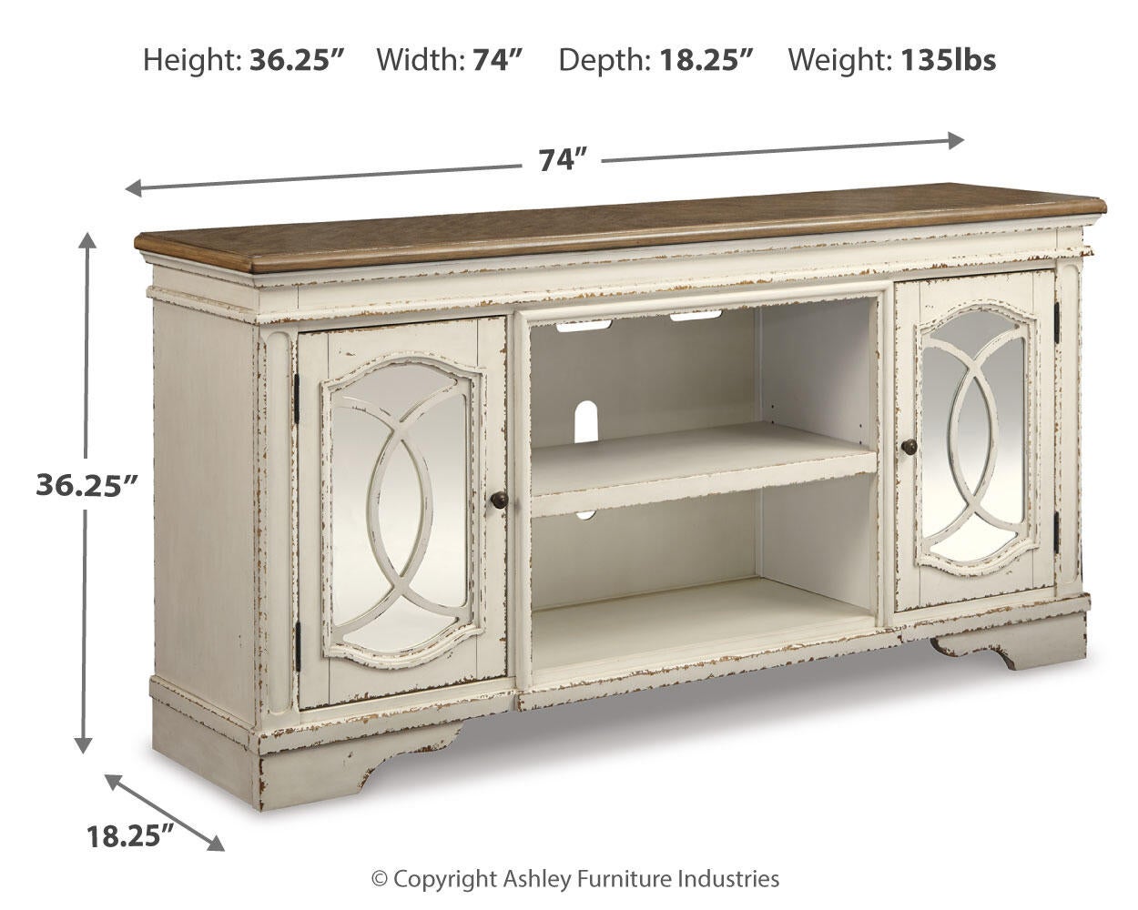 Realyn XL TV Stand w/Fireplace Option Signature Design by Ashley®