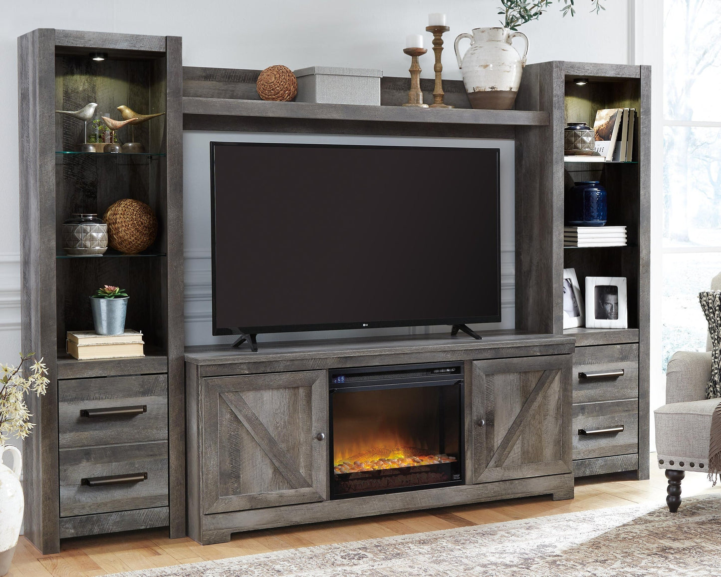 Wynnlow 4-Piece Entertainment Center with Electric Fireplace Signature Design by Ashley®
