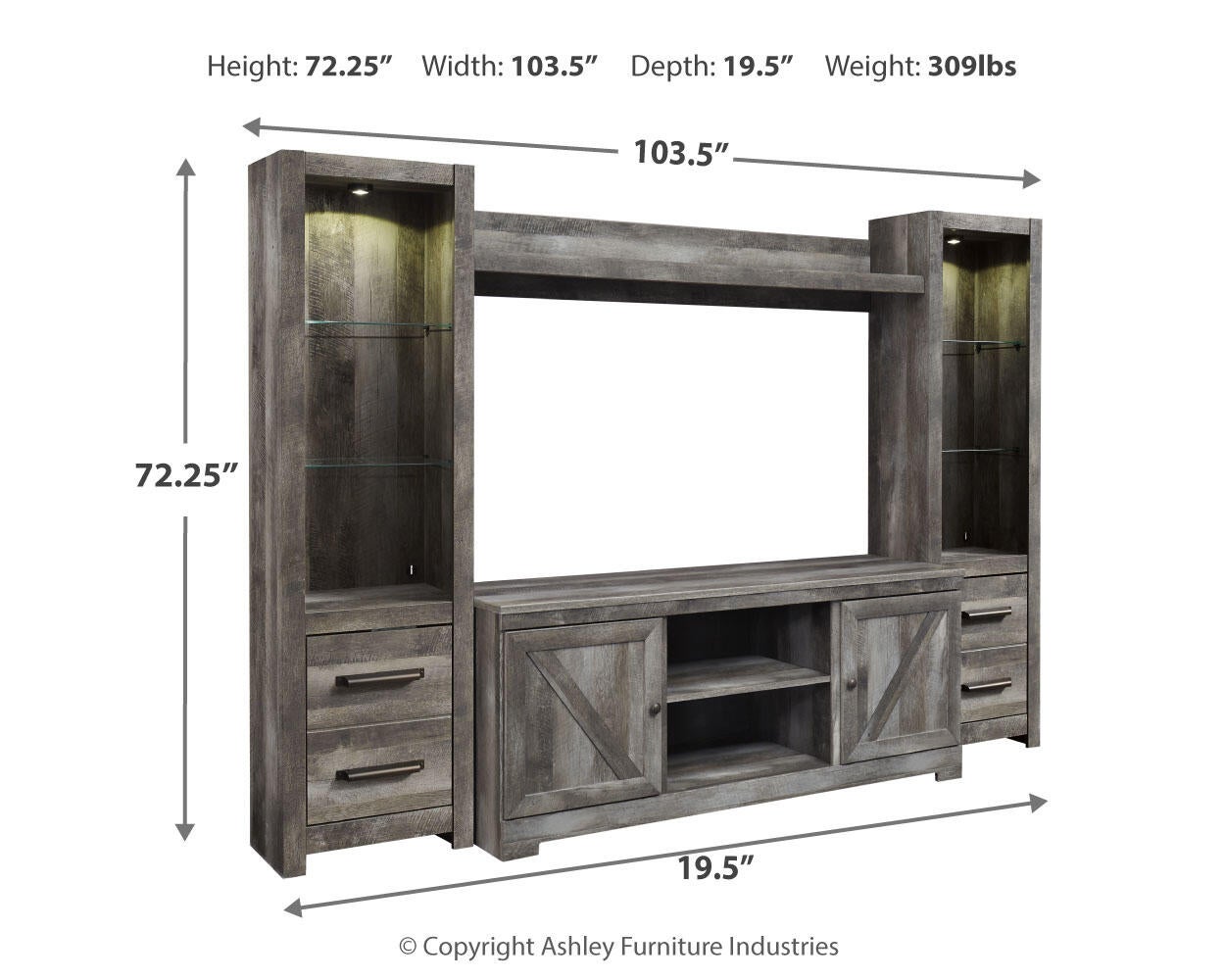 Wynnlow 4-Piece Entertainment Center Signature Design by Ashley®