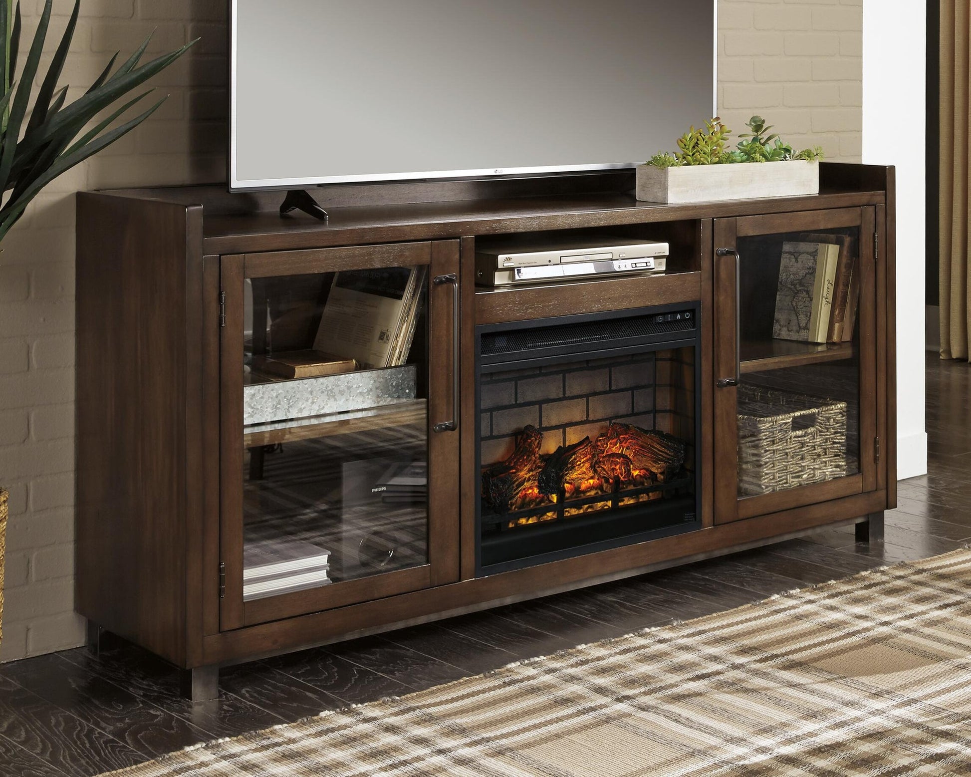 Starmore 70" TV Stand with Electric Fireplace Signature Design by Ashley®