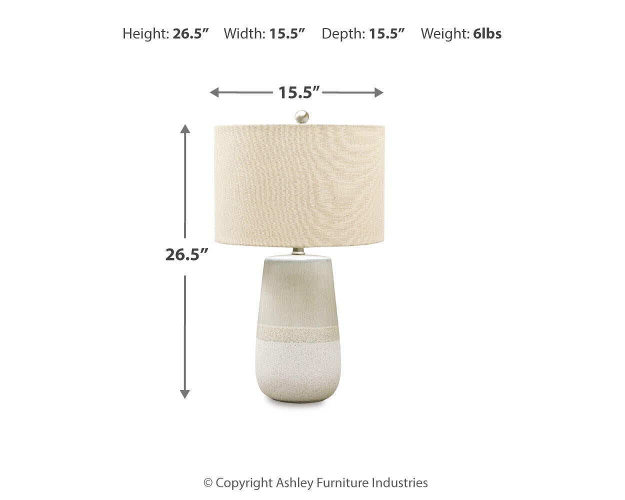 Shavon Ceramic Table Lamp (1/CN) Signature Design by Ashley®