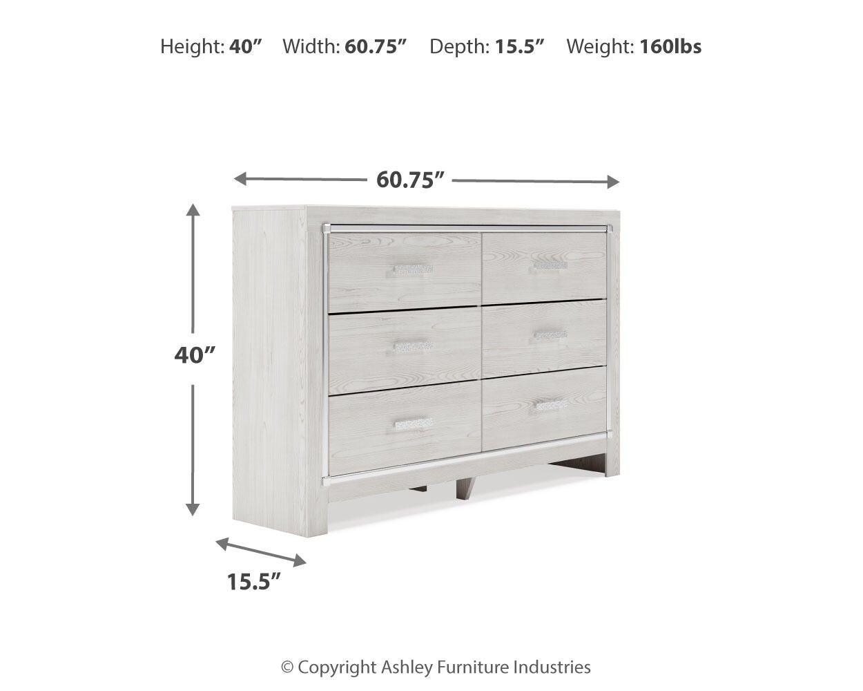 Altyra Six Drawer Dresser Signature Design by Ashley®