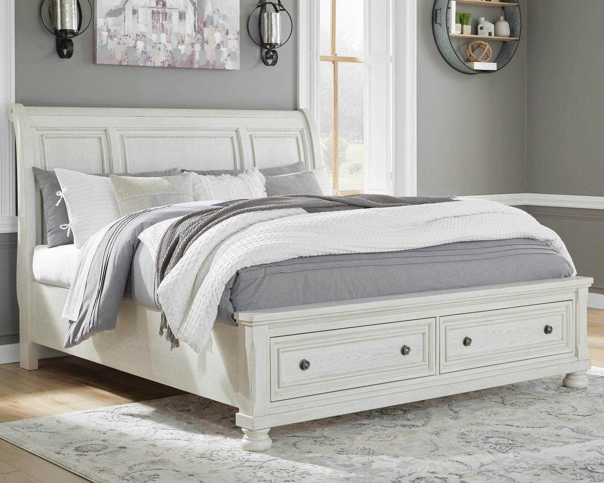 Robbinsdale California  Sleigh Bed With Storage Signature Design by Ashley®