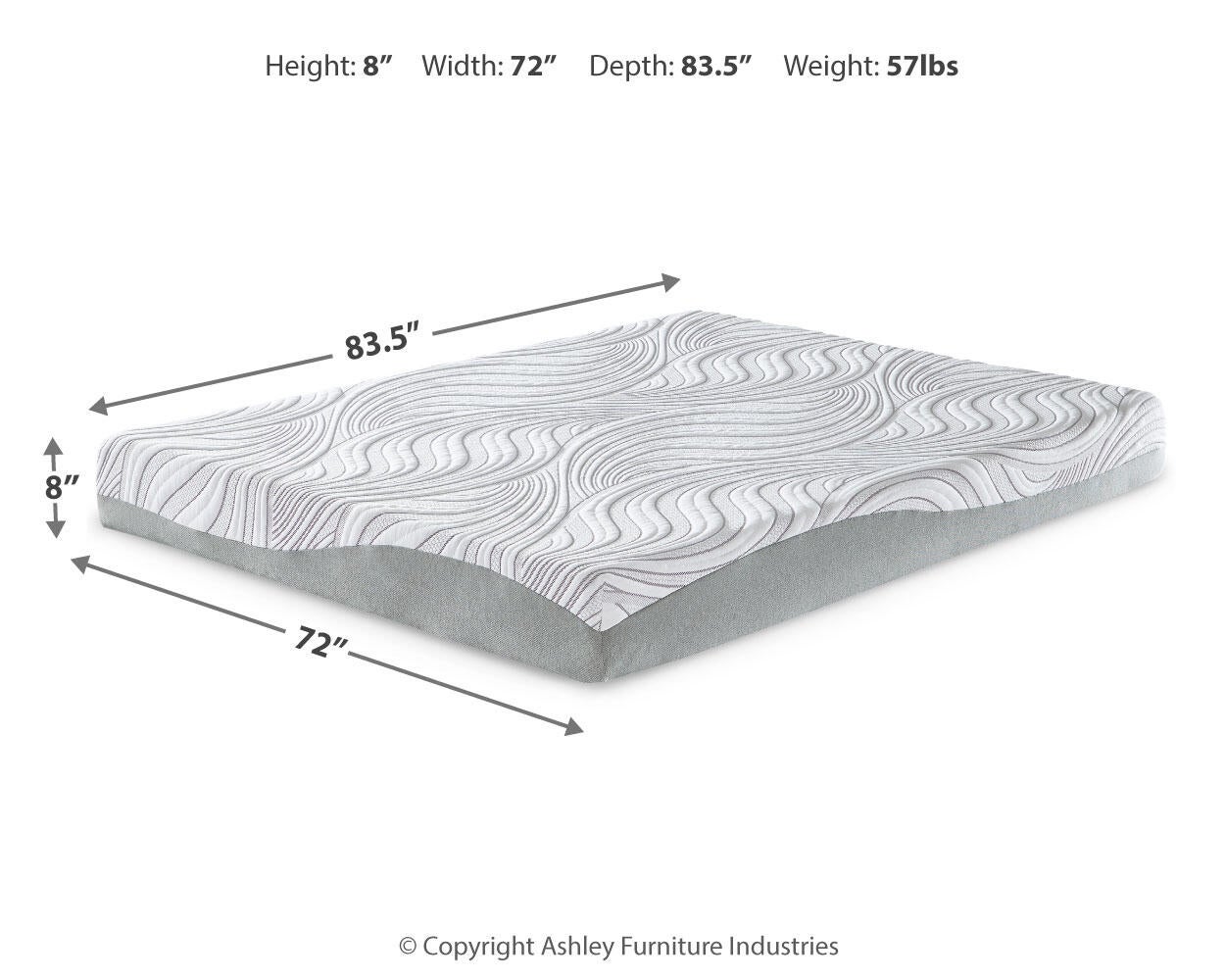 8 Inch Memory Foam California  Mattress Sierra Sleep® by Ashley