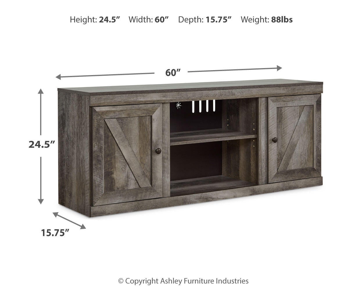 Wynnlow LG TV Stand w/Fireplace Option Signature Design by Ashley®