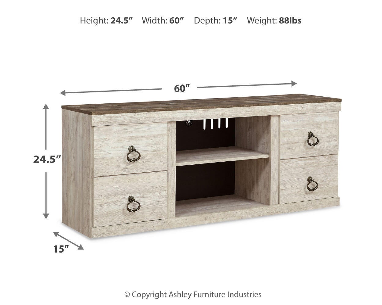 Willowton LG TV Stand w/Fireplace Option Signature Design by Ashley®