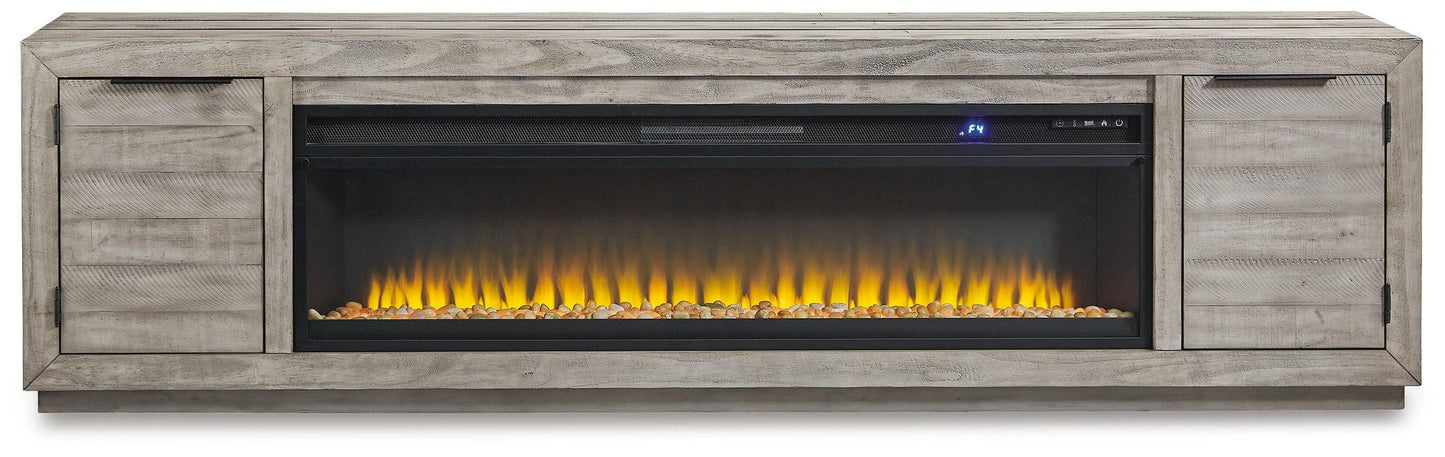 Naydell 92" TV Stand with Electric Fireplace Signature Design by Ashley®