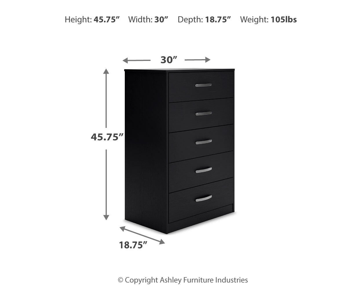 Finch Five Drawer Chest Signature Design by Ashley®