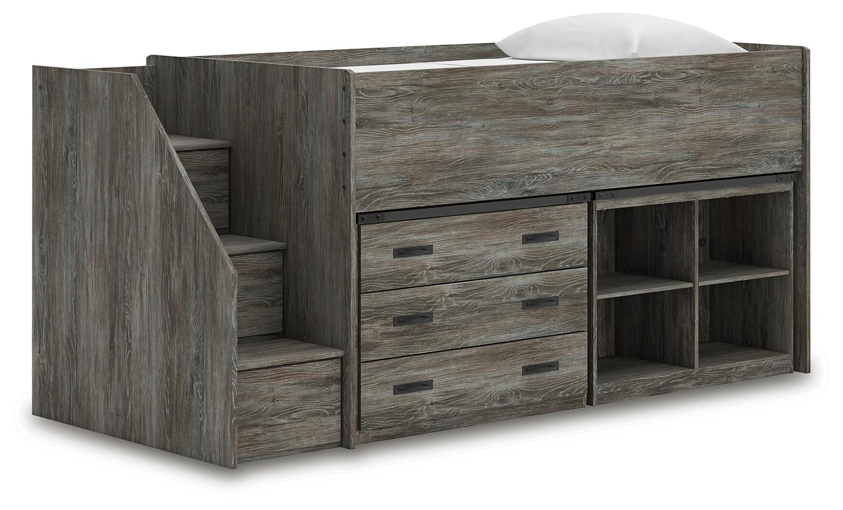 Frandern  Loft  Bed With Bookcase And Drawer Storage Signature Design by Ashley®