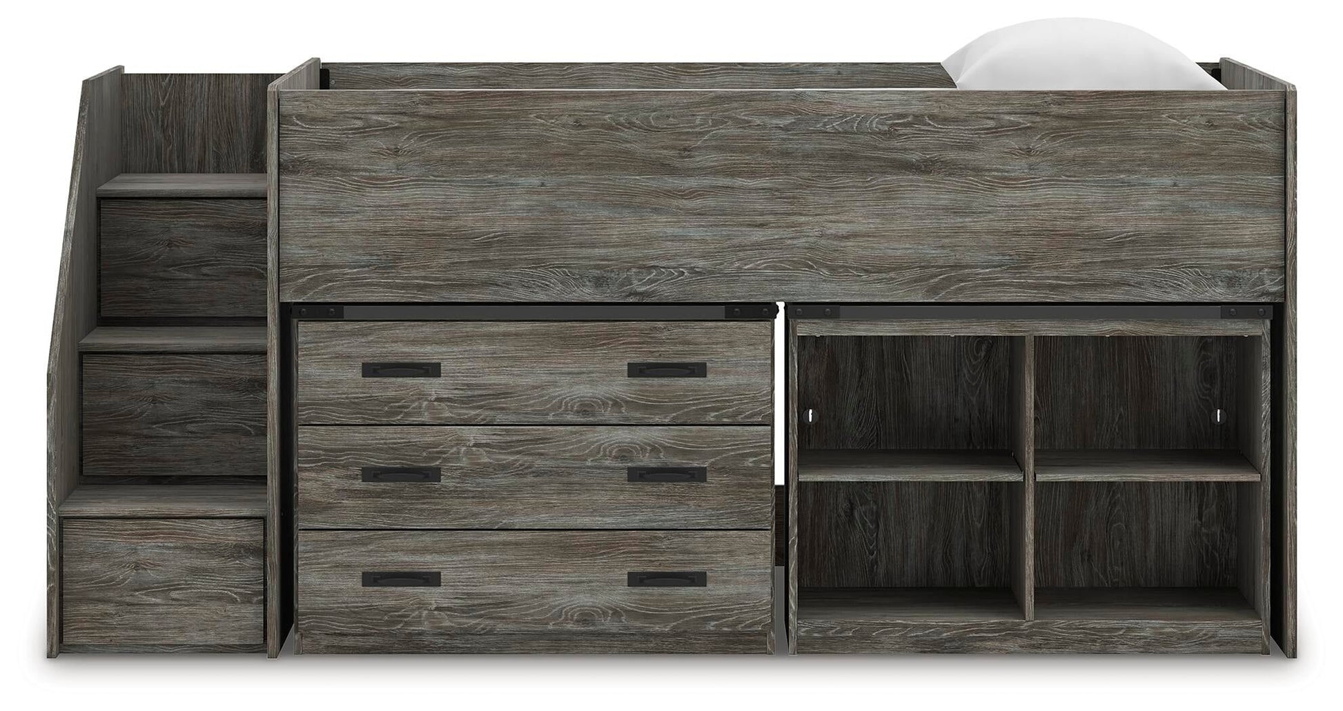 Frandern  Loft  Bed With Bookcase And Drawer Storage Signature Design by Ashley®