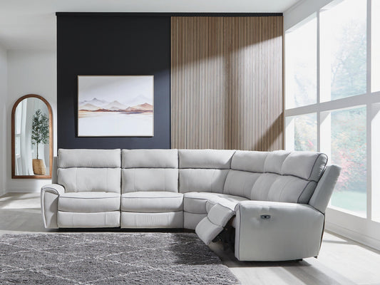 Social Pointe 5-Piece Power Reclining Sectional Signature Design by Ashley®